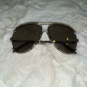 CHLOE SILVER MIRRORED Aviator Sunglasses
